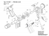 Bosch 0 603 290 742 PHG 630-2 LCE Hot Air Gun 240 V / GB Spare Parts PHG630-2LCE